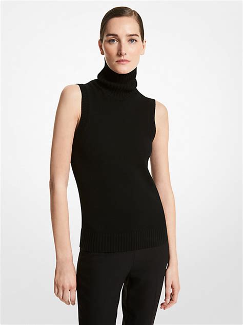 Michael Kors Collection Sleeveless Turtleneck Sweater